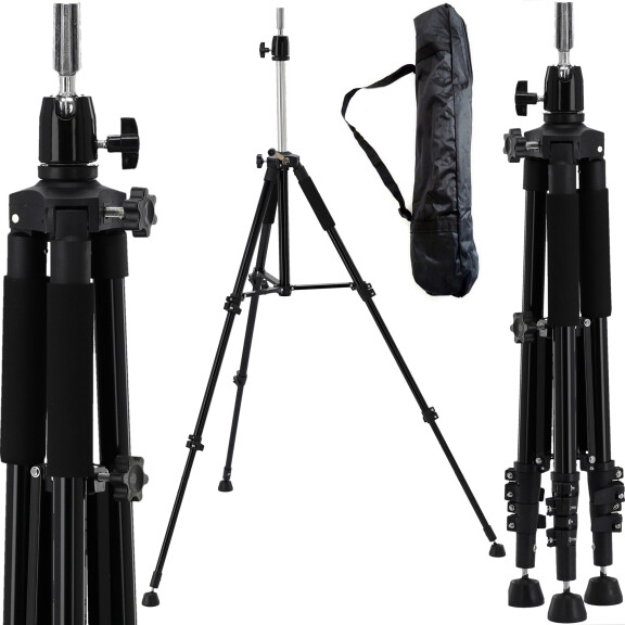 Stativ stalak za glavu za trening frizerske glave ST09-BLACK profesionalni Premium linija