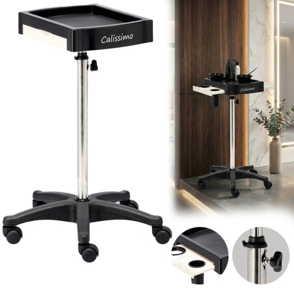 Frisörassistent vagn rullbord på hjul för färgning T0176 till skönhetsalongen bord på stativ