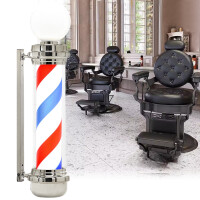 Barber post plafond skylt lampa silver 100cm