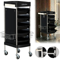 Frisörassistent vagn rullbord på hjul för färgning X11-E till skönhetsalongen skåp med lådor