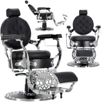 Friseurstol hydraulisk barberstol för frisersalong barber shop Silver Jack Barberking