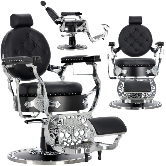 Friseurstol hydraulisk barberstol för frisersalong barber shop Silver Jack Barberking