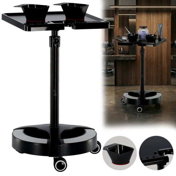 Hjälpare frisör vagn rullbord för färgning T-020A till skönhetssalong skåp med lådor