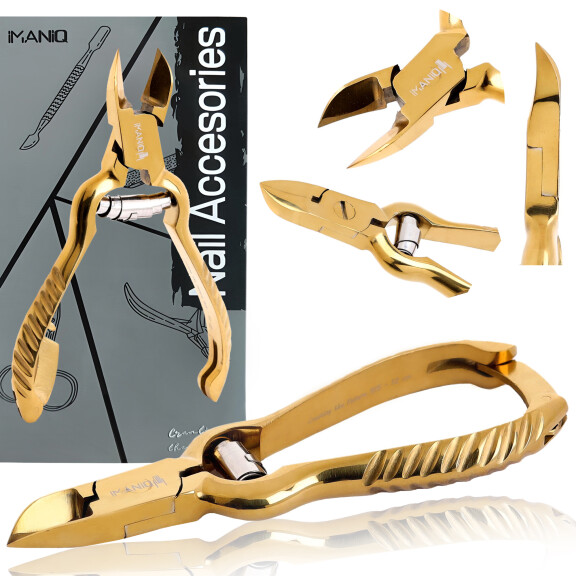 Tång tänger för tjocka inåtväxande naglar nagelband nagelklippare sax manikyr salong SPA guld