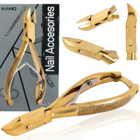 Tång tänger för tjocka inåtväxande naglar nagelband nagelklippare sax manikyr salong SPA guld