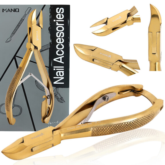 Tång tänger för tjocka inåtväxande naglar nagelband nagelklippare sax manikyr salong SPA guld