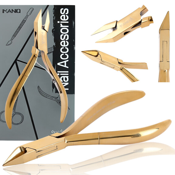 Tång tänger för tjocka inåtväxande naglar nagelband nagelklippare sax manikyr salong SPA guld