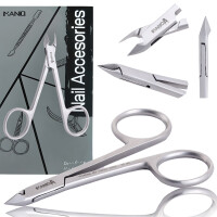 Nagelbandsklippare nagelklippare kosmetiska saxar manikyr SPA-salong silverfärgade