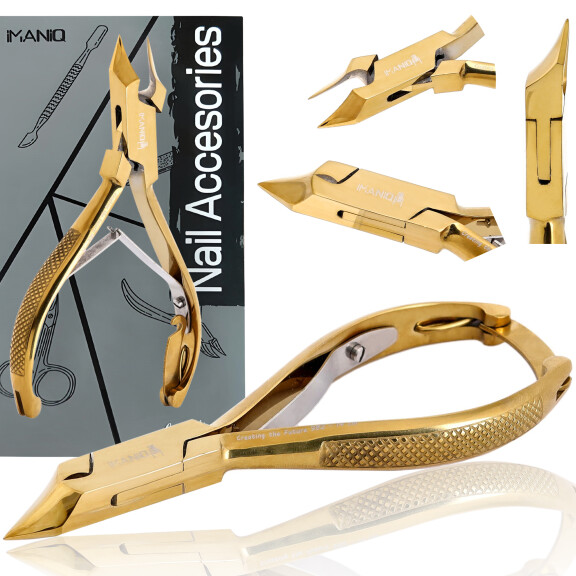 Nagelbandsklippare nagelklippare kosmetiska saxar manikyr salong SPA guld