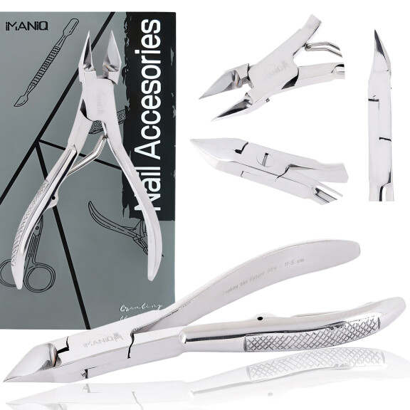 Nagelbandsklippare nagelklippare kosmetiska saxar manikyr SPA-salong silverfärgade