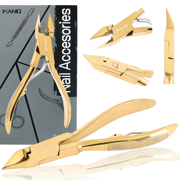 Nagelbandsklippare nagelklippare kosmetiska saxar manikyr salong SPA guld