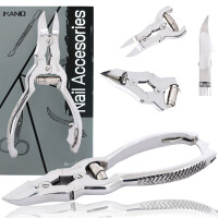 Tång för tjocka inåtväxande nagelband nagelklippare sax manikyr spa silver