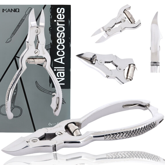Tång för tjocka inåtväxande nagelband nagelklippare sax manikyr spa silver
