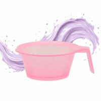 Hårfärgningsskål med handtag för färgblandning, rosa