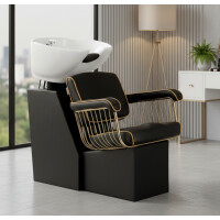 Tvättstuga frisör tvättmaskin barberare till frisörsalong barberare Lorenzo keramisk skål armatur batteri duschmunstycke