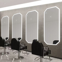 Frisörkonsol barberkonsol frisörspegel LED 170x70 PRO akryl