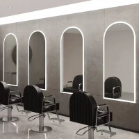 Frisörkonsol barberkonsol frisörspegel LED 170x70 PRO akryl