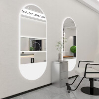 Frisörkonsol barberkonsol frisörspegel LED 200x80 PRO akryl