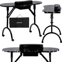 Hopfällbart mobilmanikyrbord svart CB-8001-BLACK