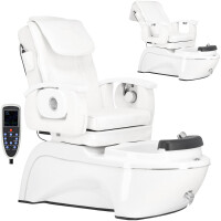 Elektrisk skönhetsstol med fotpedikyrmassage för en SPA-salong vit