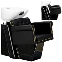 Kiva frisörfrisörtvättställ för frisörsalong frisör rörlig keramikskål beslag batteri telefonlur