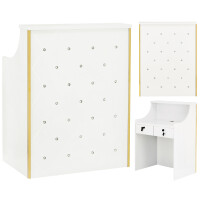 Frisörmottagningsdisk Diamond 80 cm kosmetisk för salong SPA-skåp vit