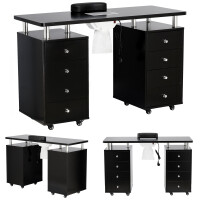 Skrivbord sminkbord manikyrbord med svart absorberare