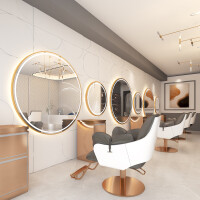 Frisörkonsol frisörkonsol kosmetisk LED-spegel 120x120 PRO