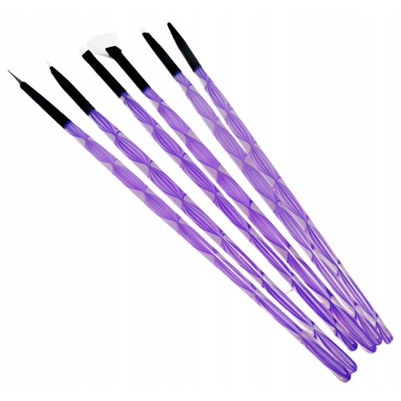 Set penslar för nageldekorationer gel akryl 6st