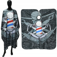 Stor Frisörcape Svart Huvudbonad