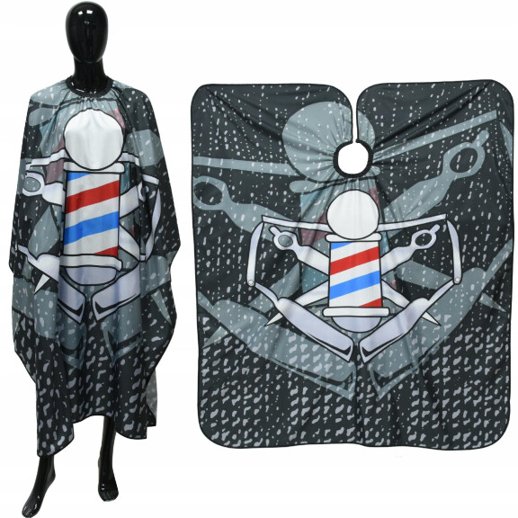 Stor Frisörcape Svart Huvudbonad