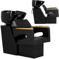 Biltvätt frisörstol barberstol Gaja för frisörsalong barberarsalong rörlig keramisk skål armatur blandare duschhandtag