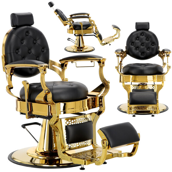Friseurstol hydraulisk barberarstol för barberarsalongen barber shop Logan Gold Barberking