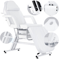 Kosmetisk stol med lådor vit säng spa tatueringsbänk