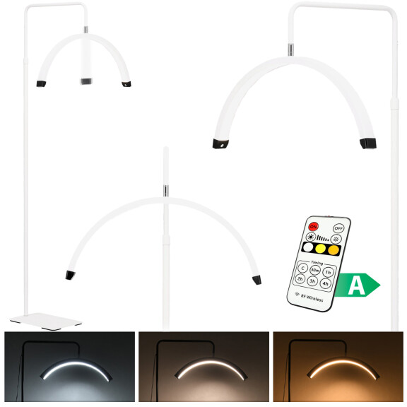 Kosmetisk lampa Moon golvlampa för ögonfransförlängning led skugglös stående vit