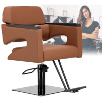 Stol frisör Gaja Brown hydrauliskt roterande fotstöd till frisörsalong frisörstol