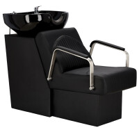 Tvätta tvättmaskin frisör barberare Mira till frisörsalong barber rörlig keramikskål armatur batteri duschmunstycke