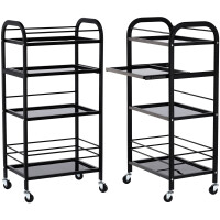 Hjälpreda kosmetisk frisör till salong 1018B universal skåp vagn bord på hjul med fyra hyllor