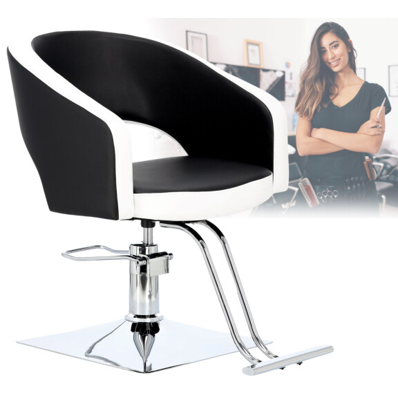Greta White hydraulisk manövrerbar frisörstol för frisörsalong frisörstol