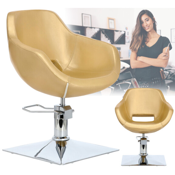 Hydrauliskt roterande frisörstol Laura för frisörsalongen frisörstol
