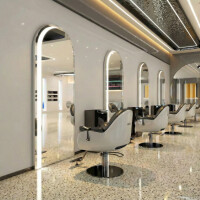 Konsol konsolet frisör spegel aluminiumram LED 180x80 STD