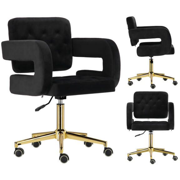 Taburett för frisör med ryggstöd, mobil SPA-stol Amalfi