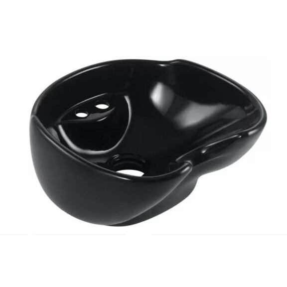 Professionell keramikskål för frisörsalong svart