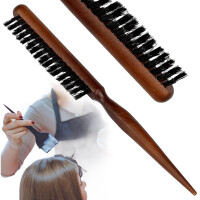 Villisika puu tapiiri chignon hiusharja