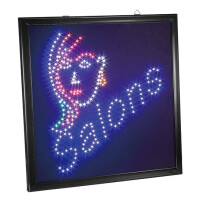 LED kyltti olohuoneessa