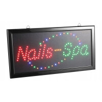 LED kyltti olohuoneessa