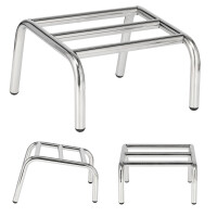 Barber jalkatuki anti-slip kromi stepper
