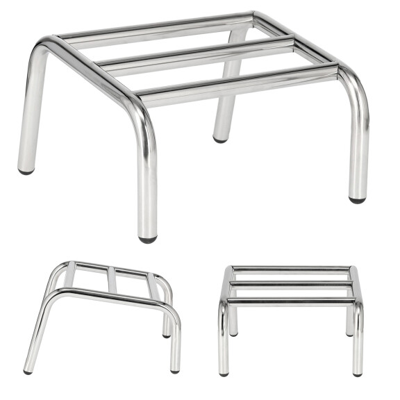 Barber jalkatuki anti-slip kromi stepper