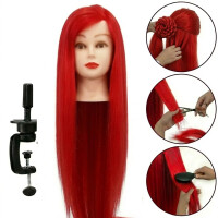 Główka treningowa Iza 80 cm punainen, lämpöhius+ kahva, kampaajan harjaamiseen, harjoittelupää