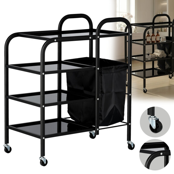 Kosmetiikka-avustaja kampaamoon 1236 universaali kaappi kärry pöytä pyörillä korilla